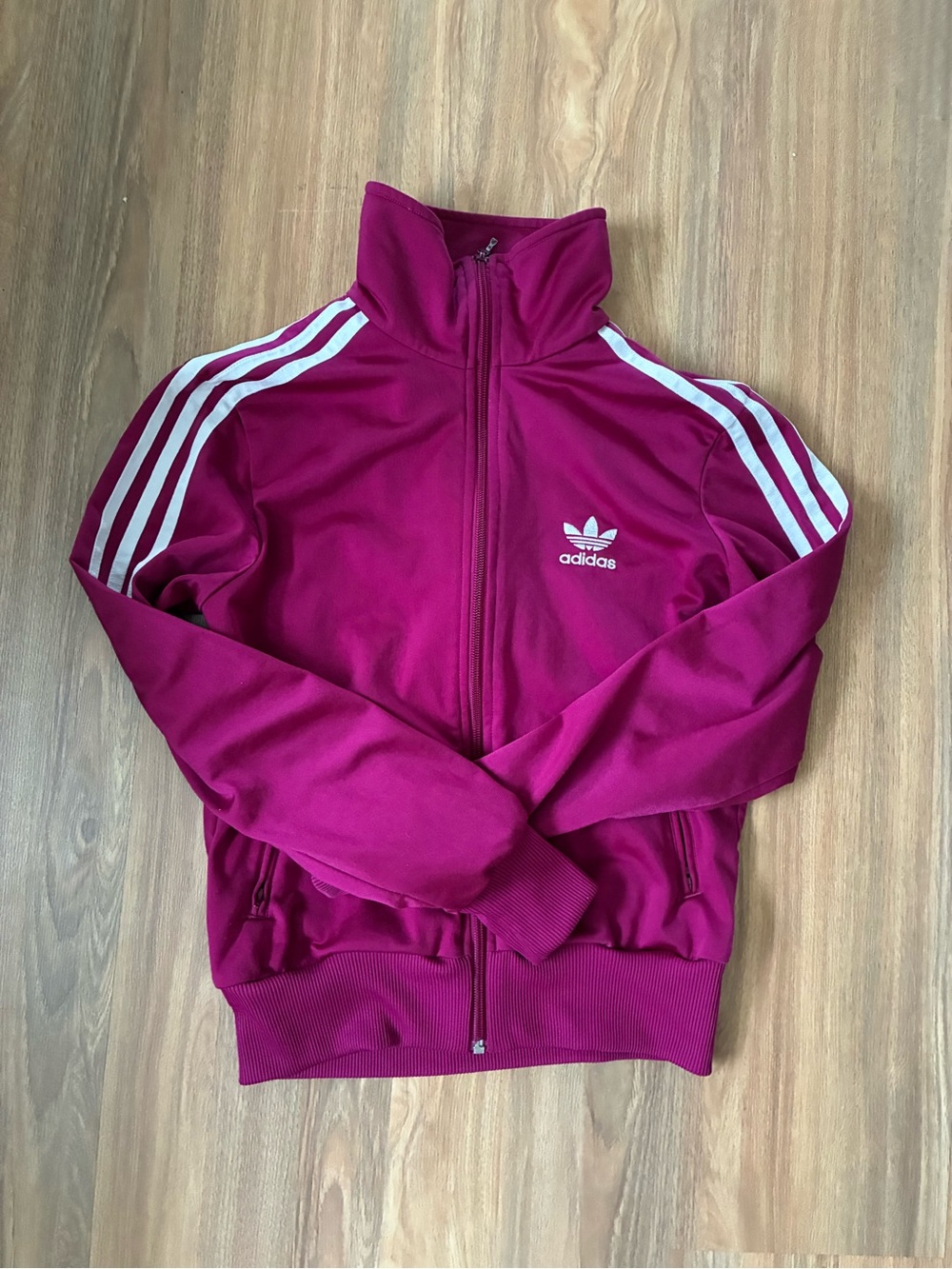 adidas pink vintage zip up